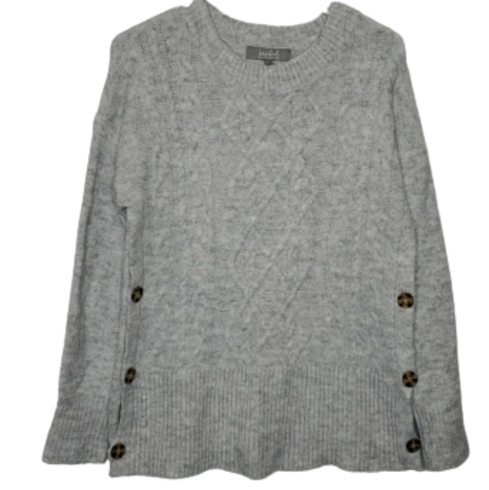 Marled Reunited cable knit side buttons Sweater